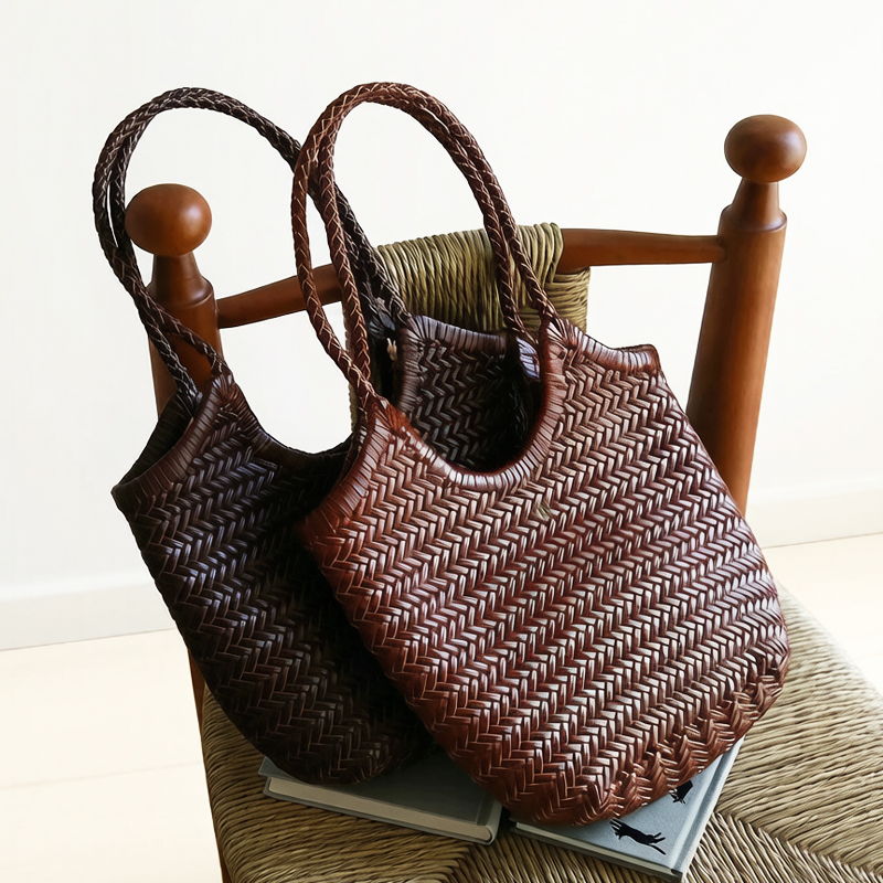 Luxury Bags Vintage - Handwoven LeatherTote Bags For Women Luxury