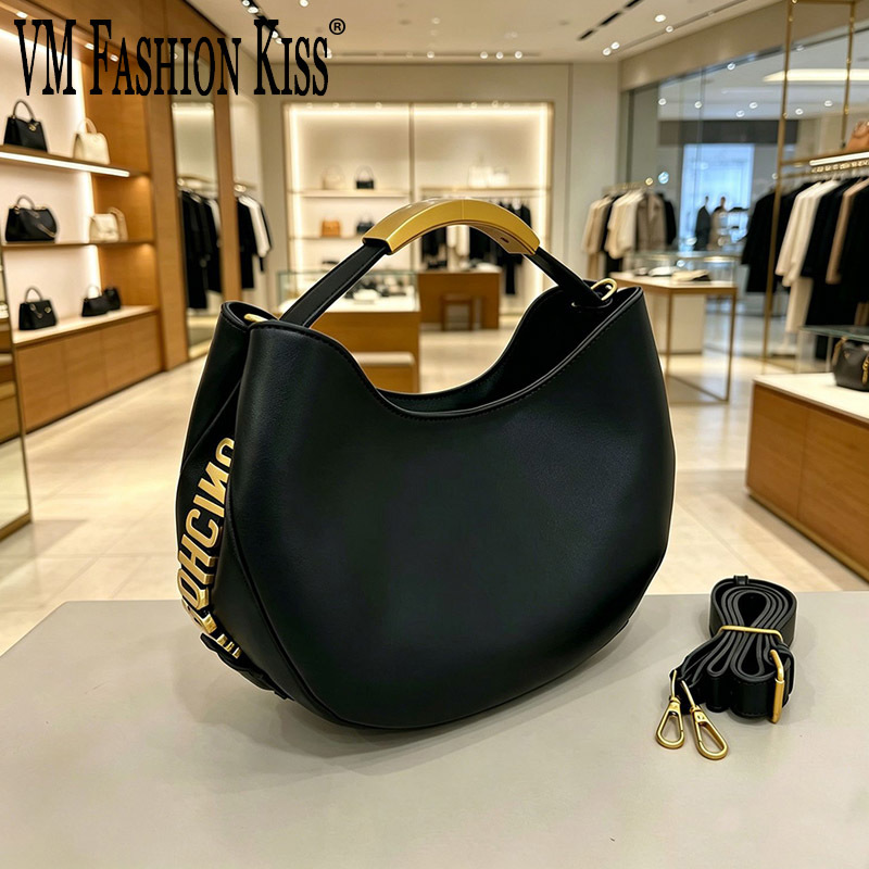 Luxury Bags Online - Demi-cercle Women Golden Letter Tote Drawstring