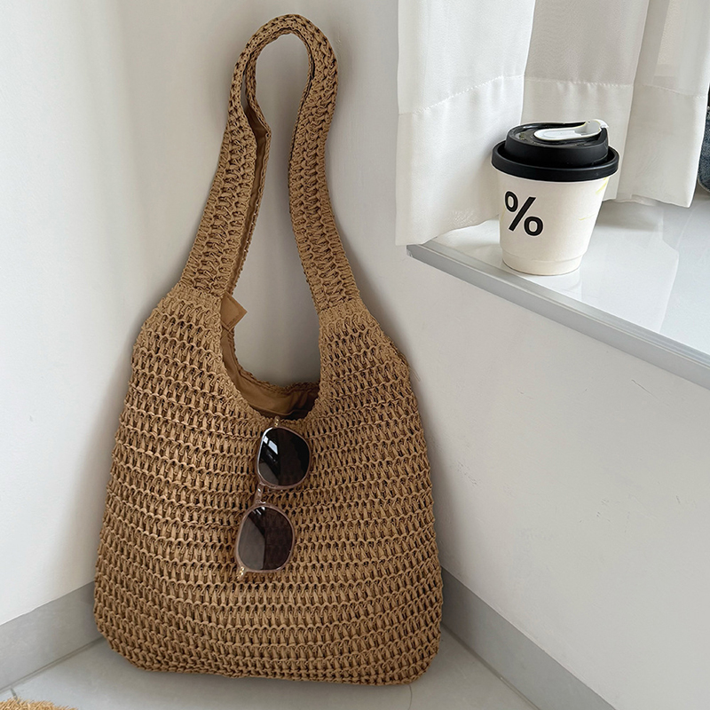 Luxury Beach Bags Ysl - Fashion Rattan Women Shoulder Bags Woven