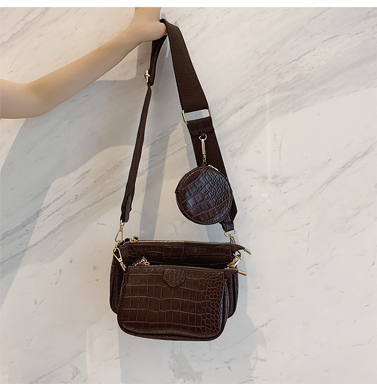 Luxury Bags Sling - Alligator Print Women Shoulder Bag Luxury