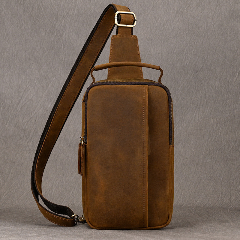 Luxury Bags Sling - Luxury Male Chest Bags Genuine Leather