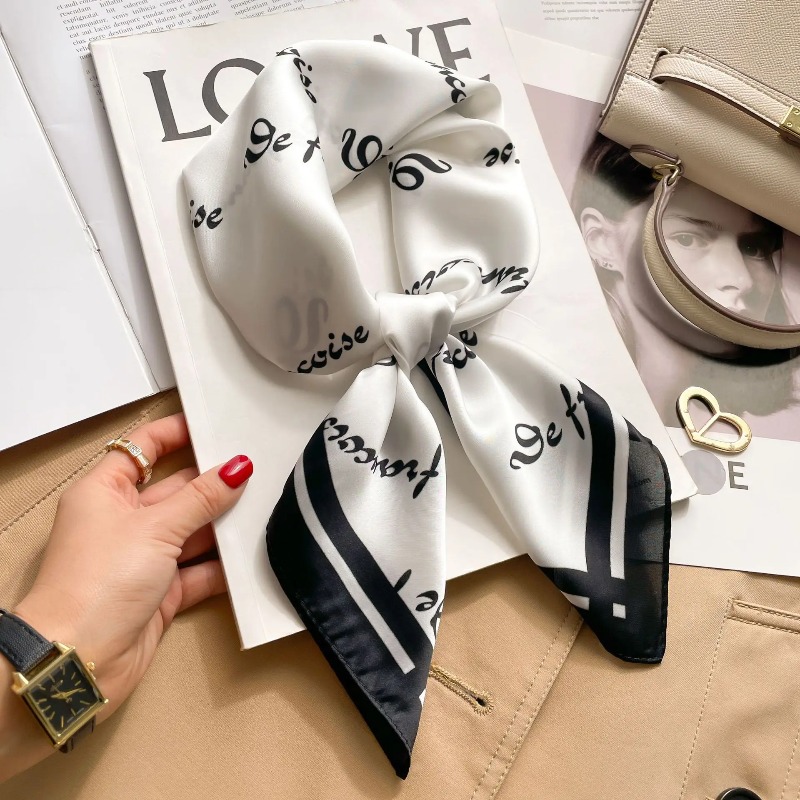 Luxury Bags Online - Women Luxury Silk Satin Square Scarf