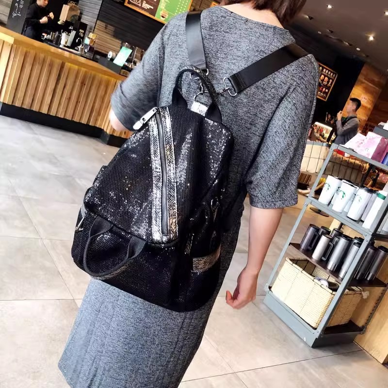 New Women Nylon Sequins Backpa - đánh giá và giá Luxury Bags Vintage