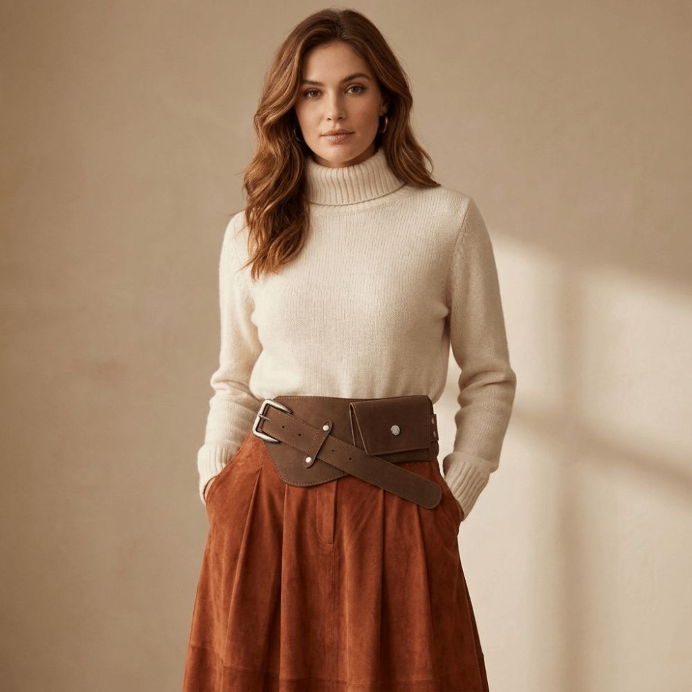 Western Cowboy Style PU Pin Bu - đánh giá và giá Belt Bag Leather Wide