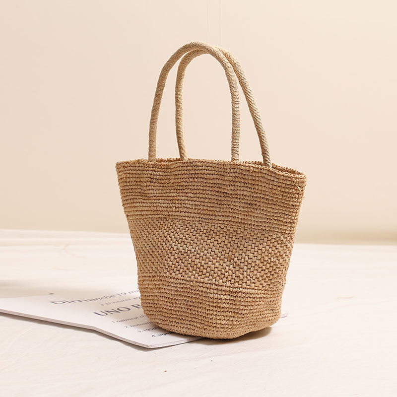 Vintage Raffia Straw Woven Tot - đánh giá và giá Luxury Beach Bags Ysl