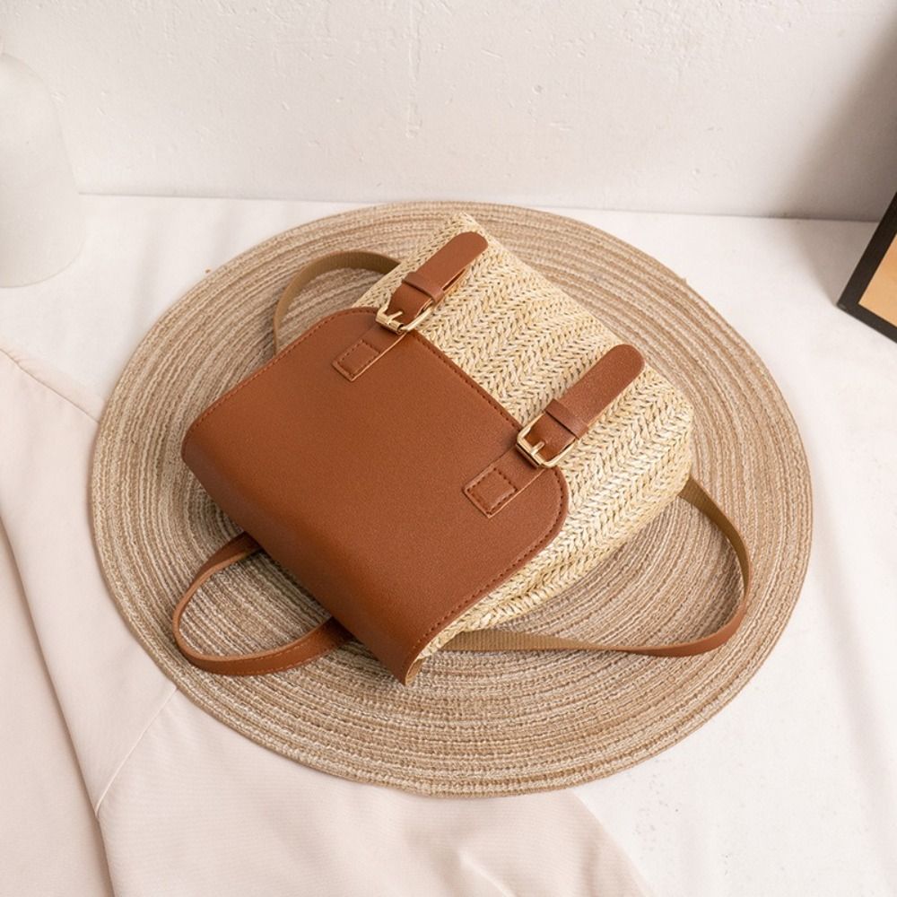 Trend PU Leather Straw Backpac - đánh giá và giá Luxury Bags Vintage