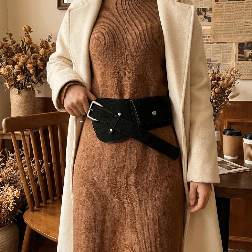 Western Cowboy Style PU Pin Bu - đánh giá và giá Belt Bag Leather Wide