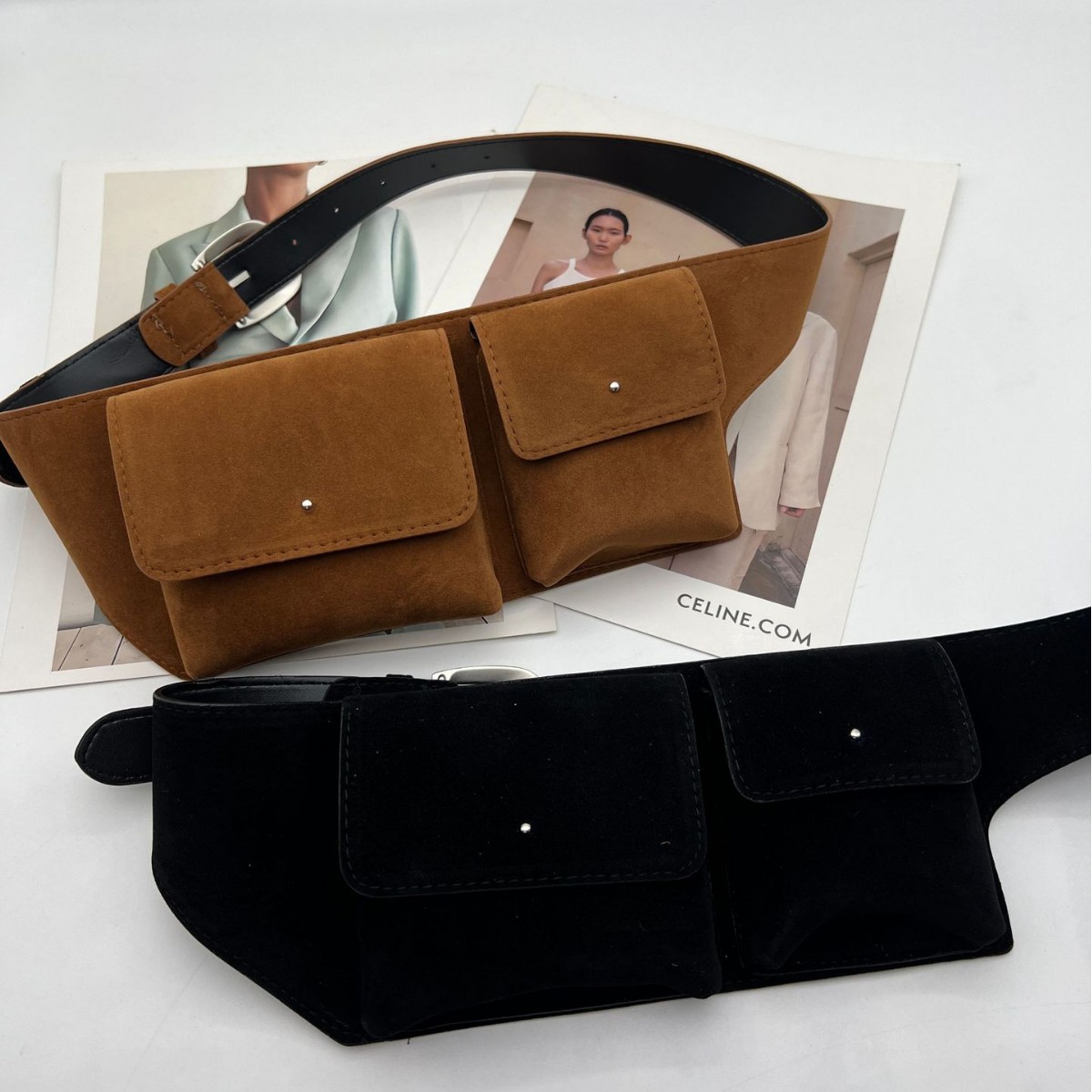 Vintage Suede PU Leather Waist - đánh giá và giá Belt Bag Leather Wide