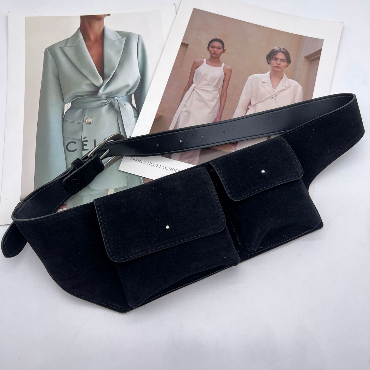 Vintage Suede PU Leather Waist - đánh giá và giá Belt Bag Leather Wide