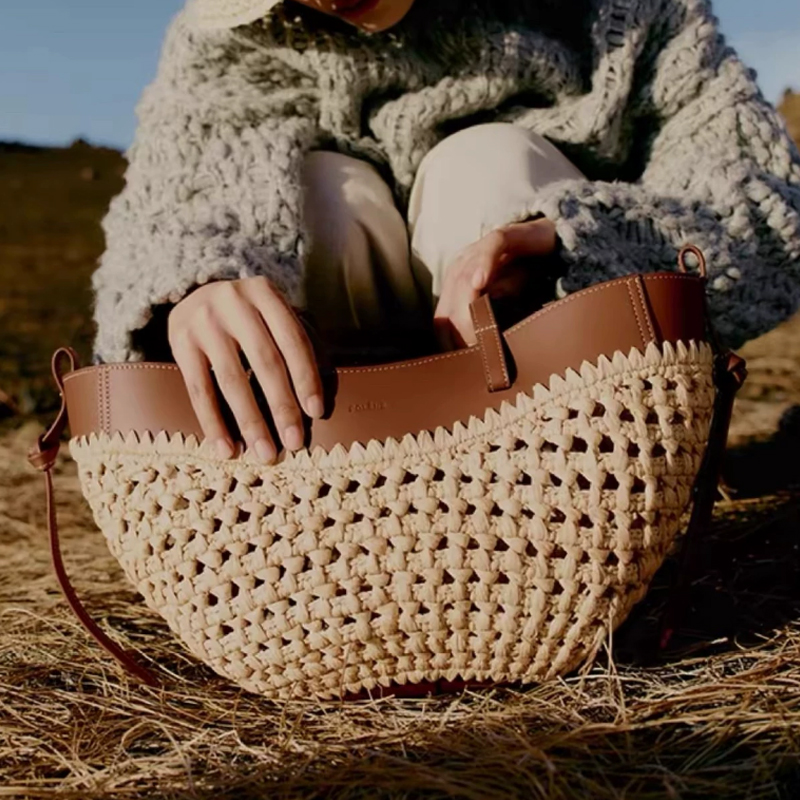 2026 Summer Hollow-out Raffia  - đánh giá và giá Luxury Beach Bags Ysl