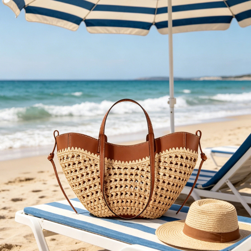 2026 Summer Hollow-out Raffia  - đánh giá và giá Luxury Beach Bags Ysl
