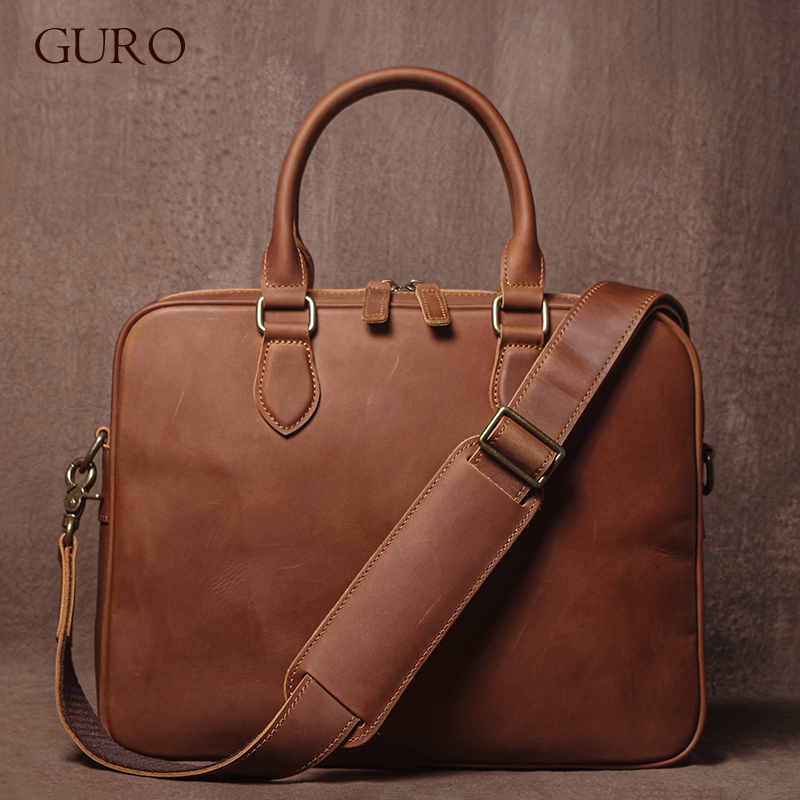 GURO Men Crazy Horse Cowhide B - đánh giá và giá Luxury Bags Vintage