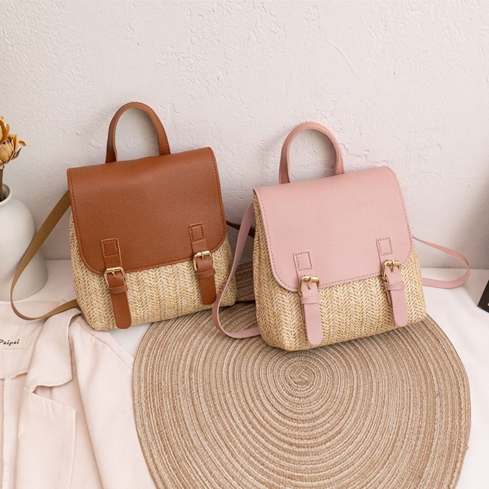 Fashion PU Leather Straw Backp - đánh giá và giá Luxury Bags Vintage
