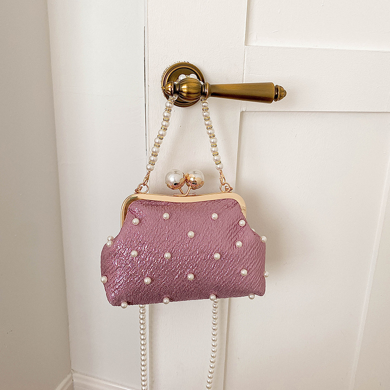 Glitter Pearl Decor Kiss Lock  - đánh giá và giá Luxury Bags That Are Affordable